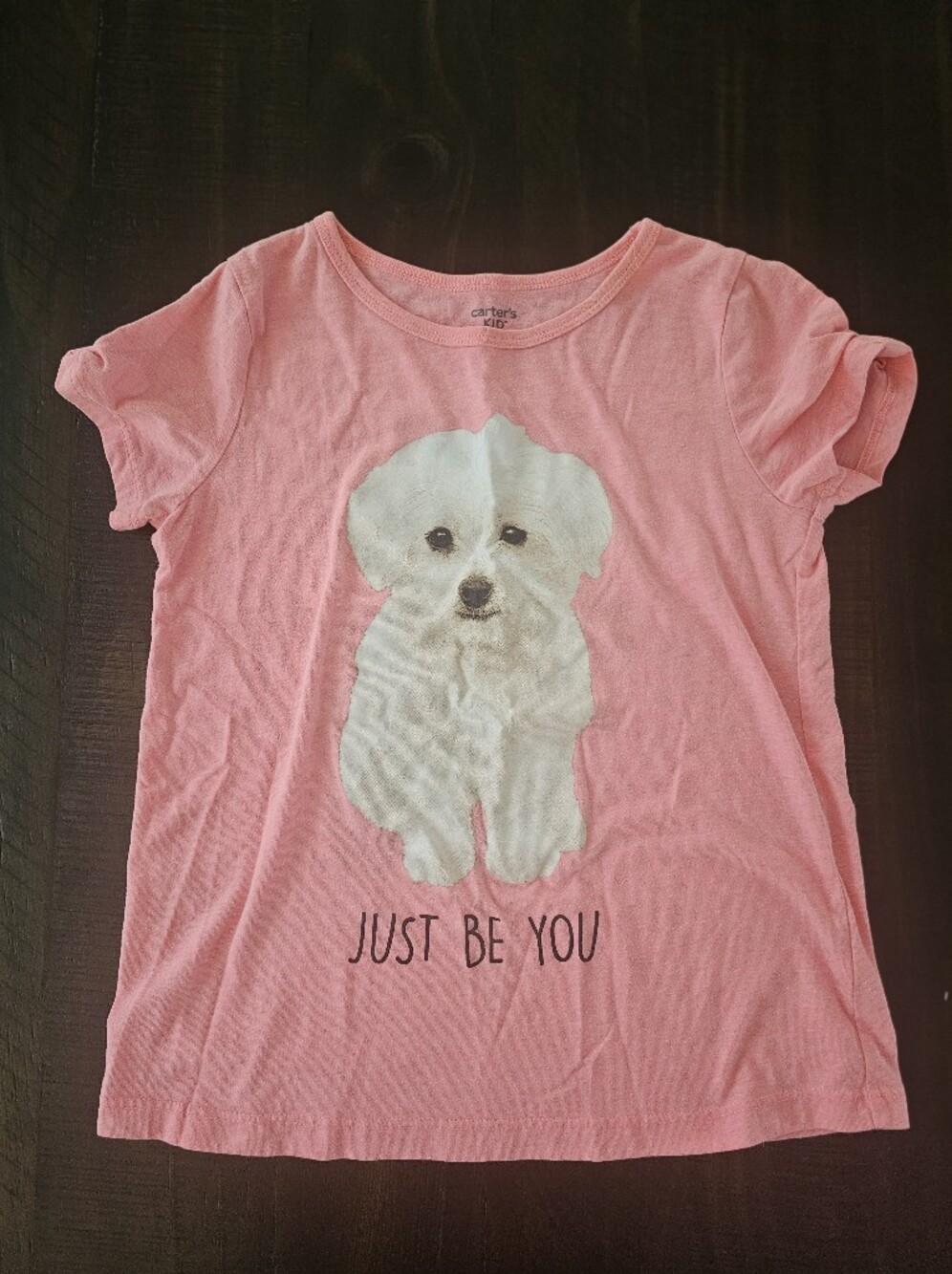 Carter's Pink 'Just Be You' Dog Graphic Tee for Girls